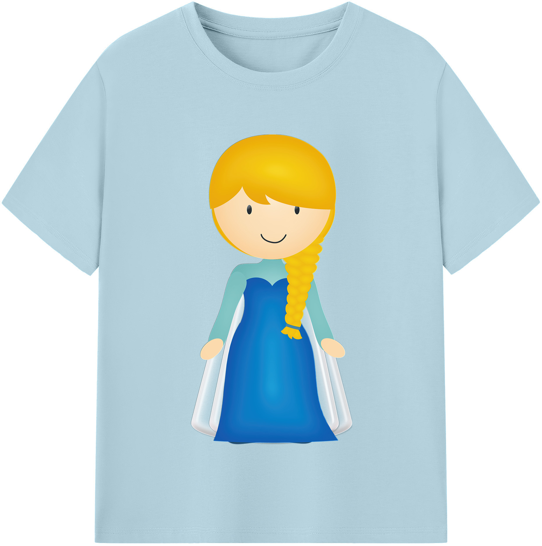 （画像用） アナと雪の女王 アンナ エルサ Frozen Anna Elsa 綿100％半袖Tシャツ（フロントプリント）